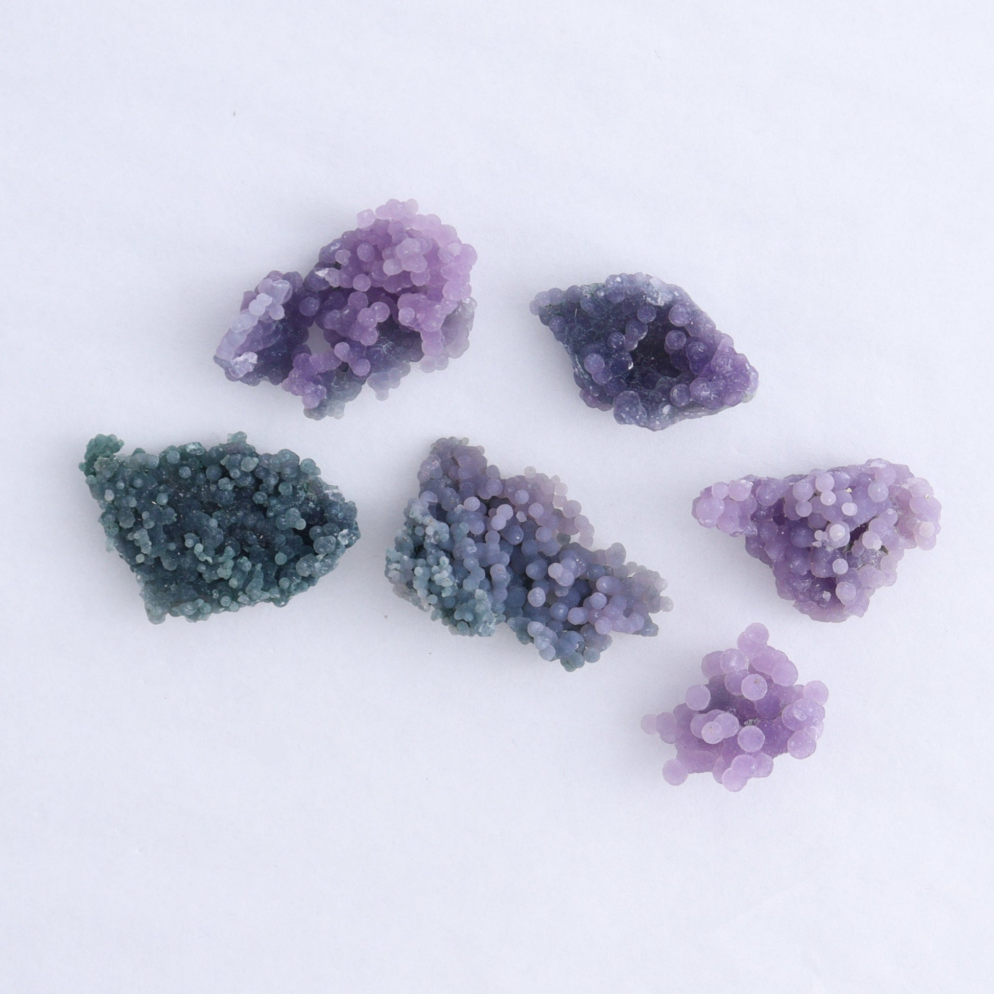 Grape Agate Cluster Set of 54 - Expert Wholesale and Supplier of Wholesale Crystals & Bulk Gemstones, ["Clusters","Grape agate","Indonesia"]