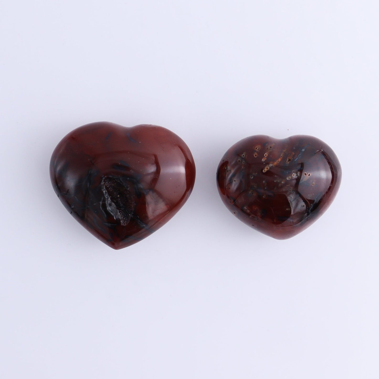 Carnelian Hearts Set of 8 - Expert Wholesale and Supplier of Wholesale Crystals & Bulk Gemstones, ["carnelian","Hearts","Madagascar"]