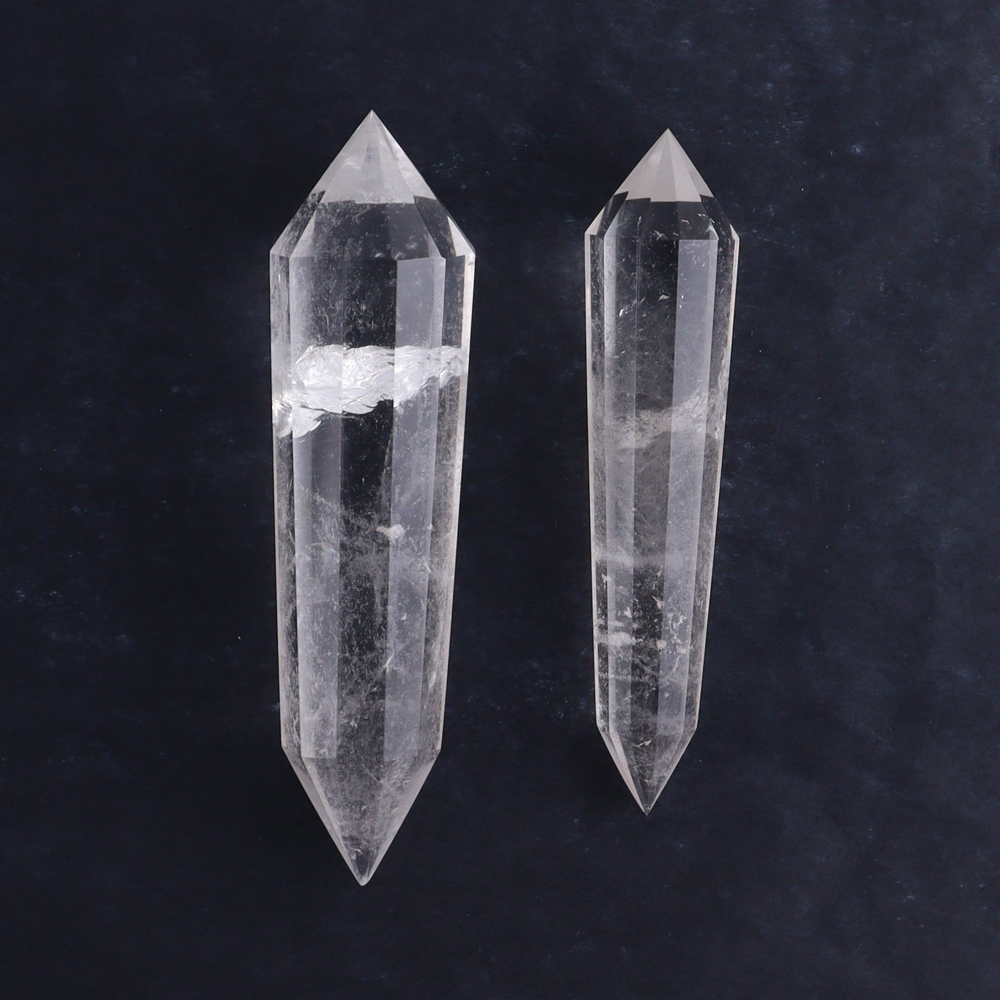 Quartz Faceted Double Points Set of 11 - Expert Wholesale and Supplier of Wholesale Crystals & Bulk Gemstones, ["Brazil","Clear Quartz","close_50","Mixed Carvings","Quartz"]