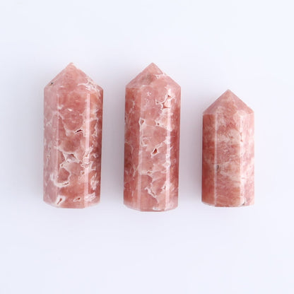 Rhodochrosite Towers Set of 7