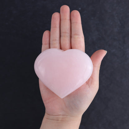 Pink Mangano Calcite Hearts Set of 6 - Expert Wholesale and Supplier of Wholesale Crystals & Bulk Gemstones, ["Calcite","Hearts","Madagascar","Pink Calcite"]