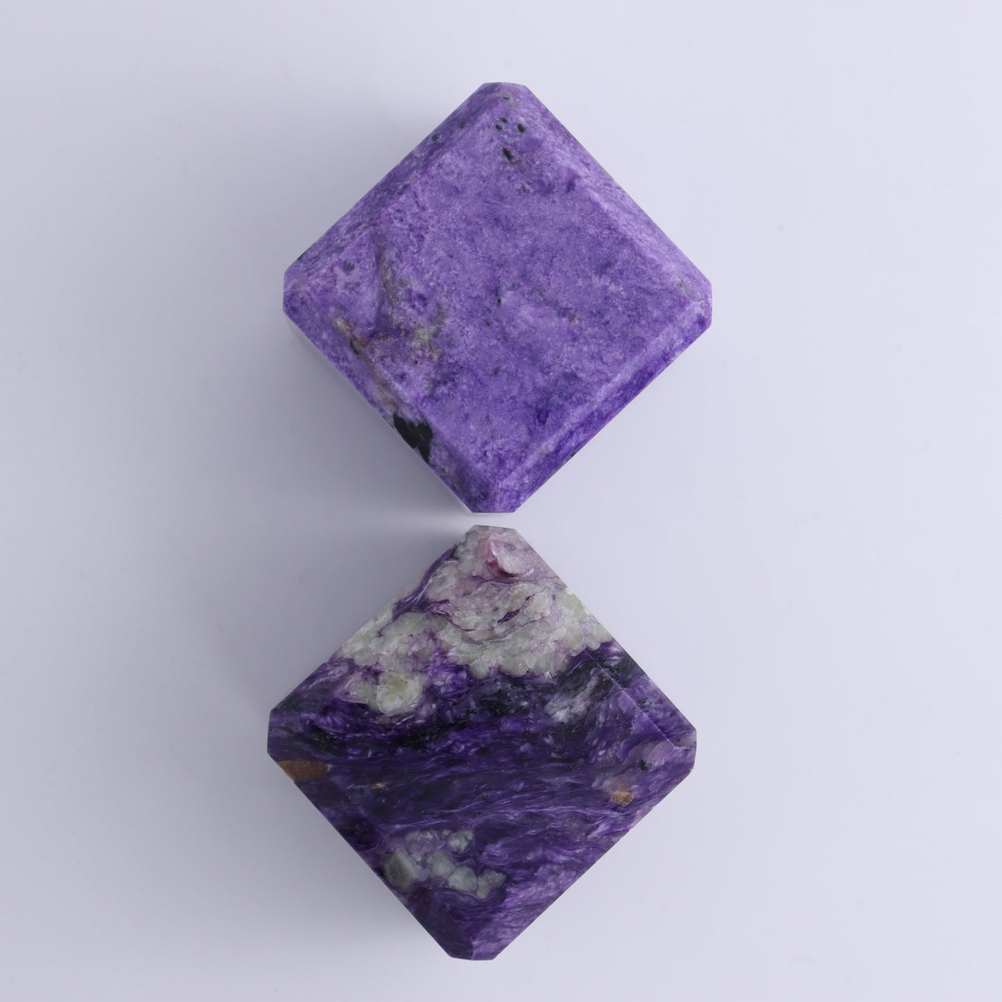 Charoite Cubes Set of 4 - Expert Wholesale and Supplier of Wholesale Crystals & Bulk Gemstones, ["Charoite","Cubes","Russia"]