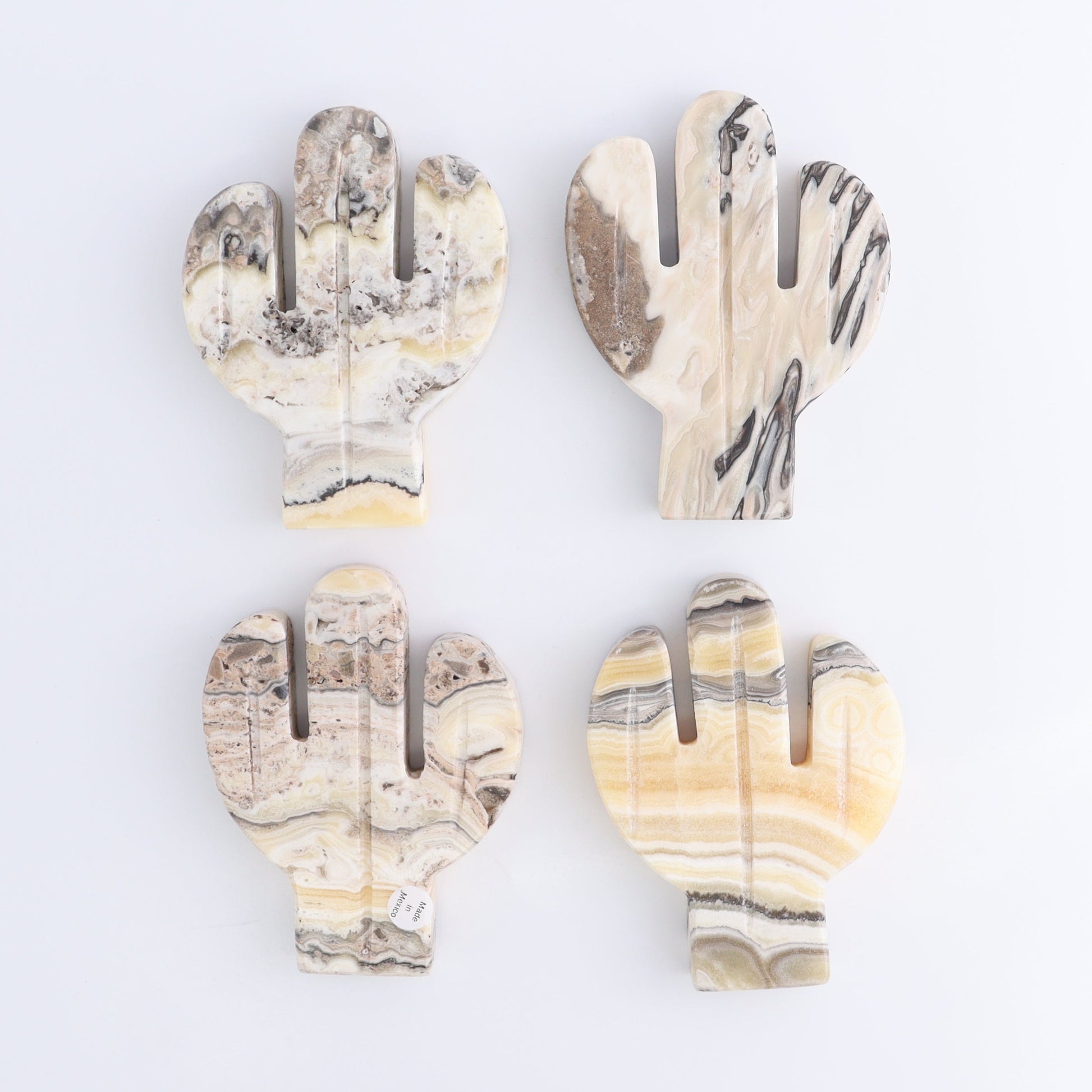 One Cactus Mexican Onyx/Calcite Yellow Zebra 12 cm - Expert Wholesale and Supplier of Wholesale Crystals & Bulk Gemstones, ["Cactus","Calcite","Catalog Onyx","Mexico","onyx"]