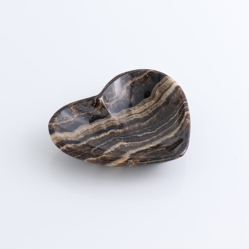 One Small Mexican Onyx/Calcite Chocolate Heart Dish