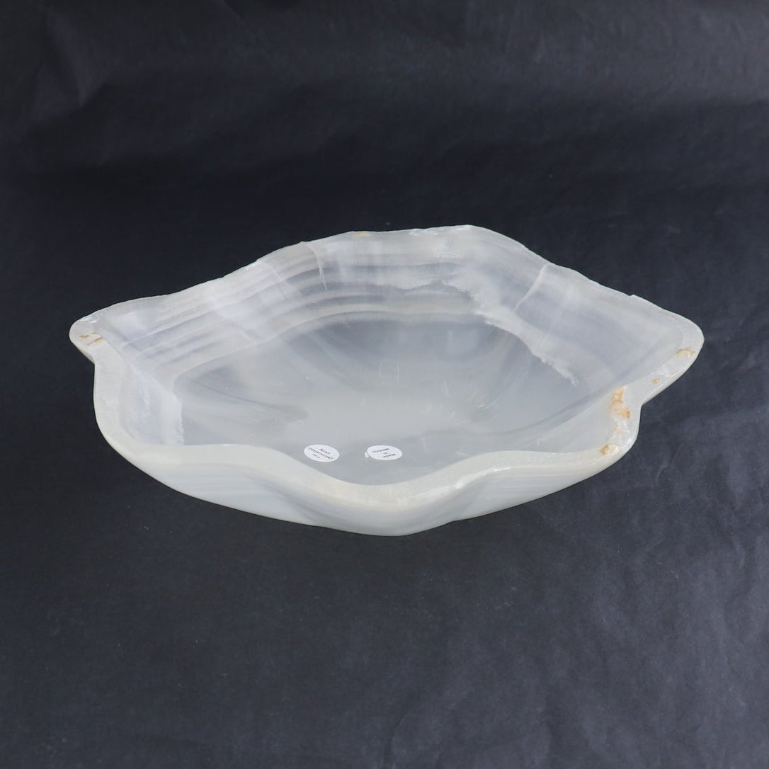 One Bowl Mexican Onyx/Calcite Wide White