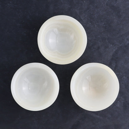 One Mexican White Onyx/Calcite Little Round Bowl - Expert Wholesale and Supplier of Wholesale Crystals & Bulk Gemstones, ["bowl","Calcite","Catalog Onyx","Decorative Dish","Mexico","onyx"]