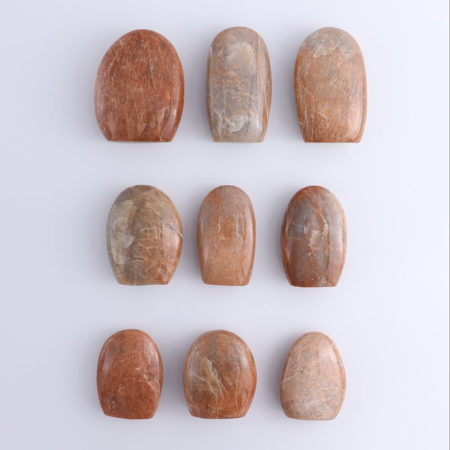 Peach Moonstone Freeform Set of 9