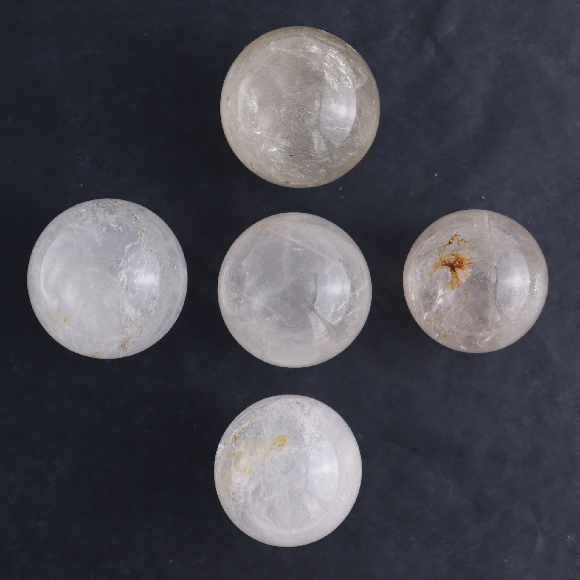 Clear Quartz Spheres Set of 9 - Expert Wholesale and Supplier of Wholesale Crystals & Bulk Gemstones, ["Clear Quartz","Quartz","Spheres"]