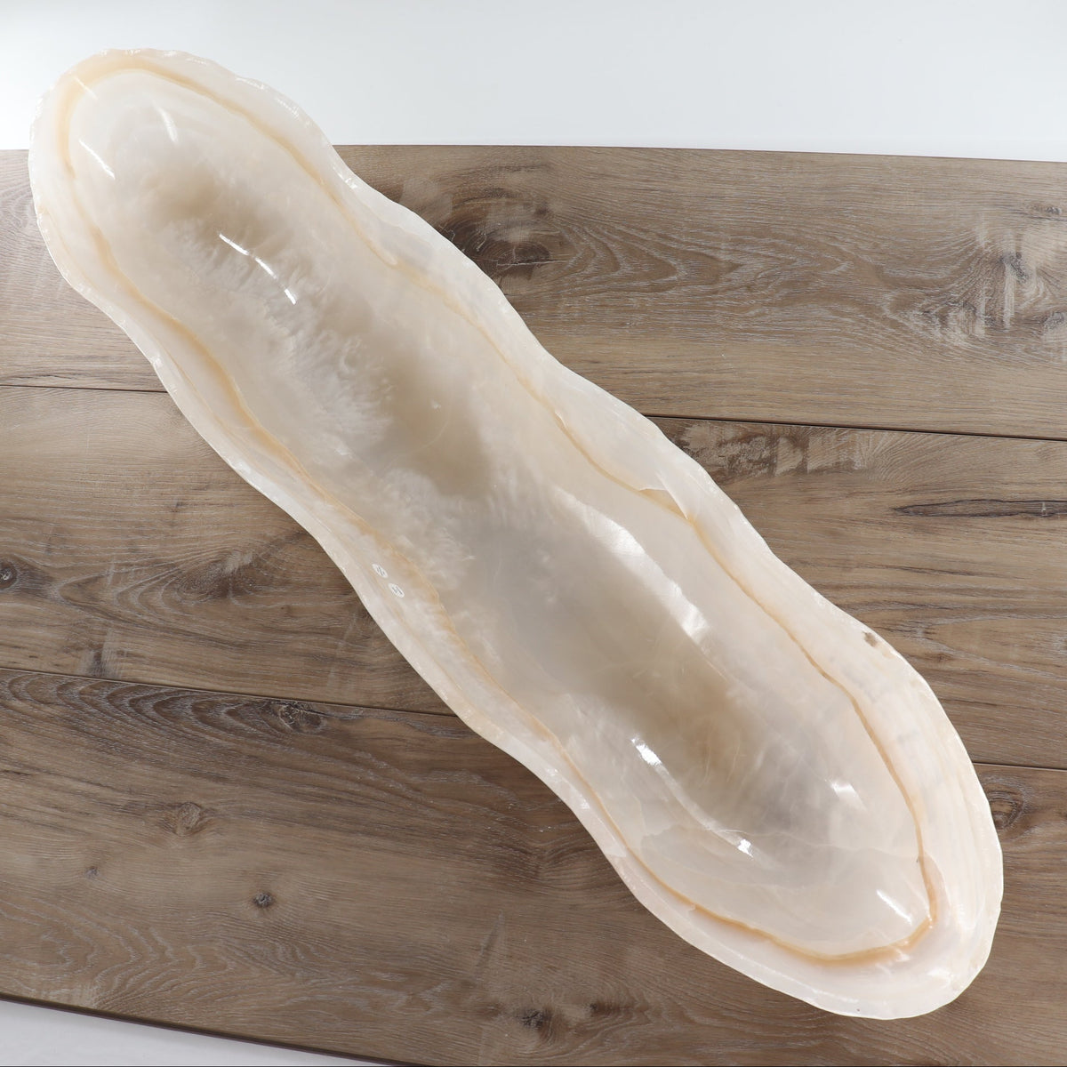 Mexican Onyx/Calcite Canoe Bowl 36"
