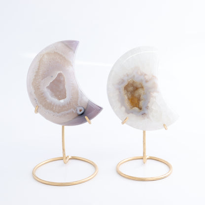 Agate Moons with Stand Set of 5 - Expert Wholesale and Supplier of Wholesale Crystals & Bulk Gemstones, ["Agate","Brazil","moons"]