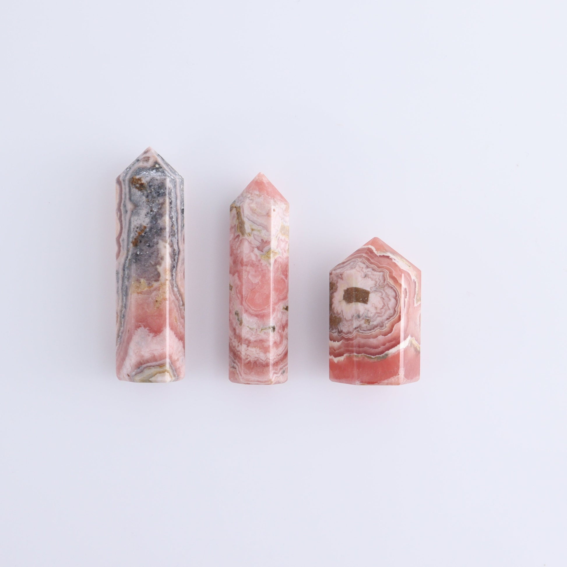 Rhodochrosite Towers Set of 5 - Expert Wholesale and Supplier of Wholesale Crystals & Bulk Gemstones, ["Argentina","Rhodochrosite","Towers"]
