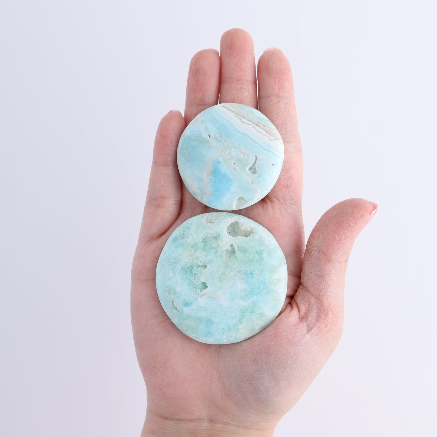 One Caribbean Calcite Flat Stone - Expert Wholesale and Supplier of Wholesale Crystals & Bulk Gemstones, ["Calcite","Caribbean Calcite","Flat Stone","Pakistan"]