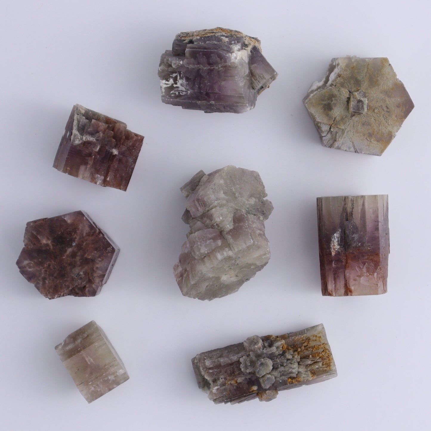 Purple Aragonite Set of 54 - Expert Wholesale and Supplier of Wholesale Crystals & Bulk Gemstones, ["aragonite","Purple Aragonite","Spain"]