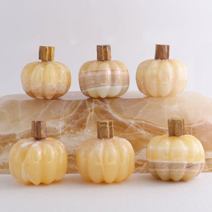 Orange Onyx Pumpkins Set of 6 - Expert Wholesale and Supplier of Wholesale Crystals & Bulk Gemstones, ["Catalog Onyx","Mexico","onyx","Pumpkin"]
