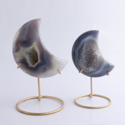 Agate Moons with Stand Set of 6 - Expert Wholesale and Supplier of Wholesale Crystals & Bulk Gemstones, ["Agate","Brazil","moons"]
