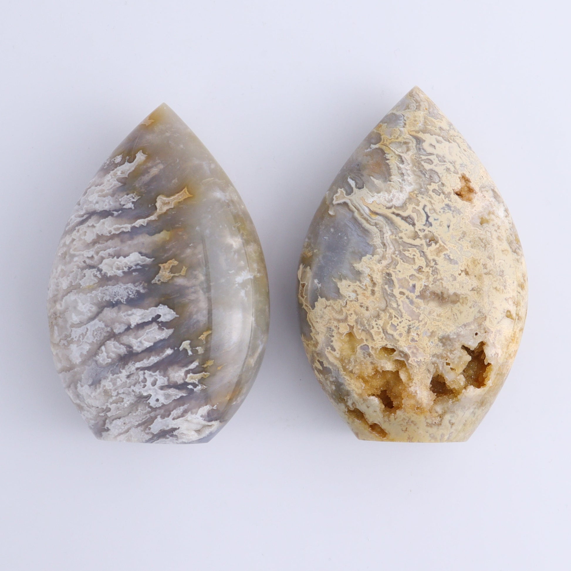 Agate Mermaid Tails, Spheres, Hearts, Flames and a Tower Set of 9 - Expert Wholesale and Supplier of Wholesale Crystals & Bulk Gemstones, ["Agate","Clouds","flames","Hearts","Spheres"]