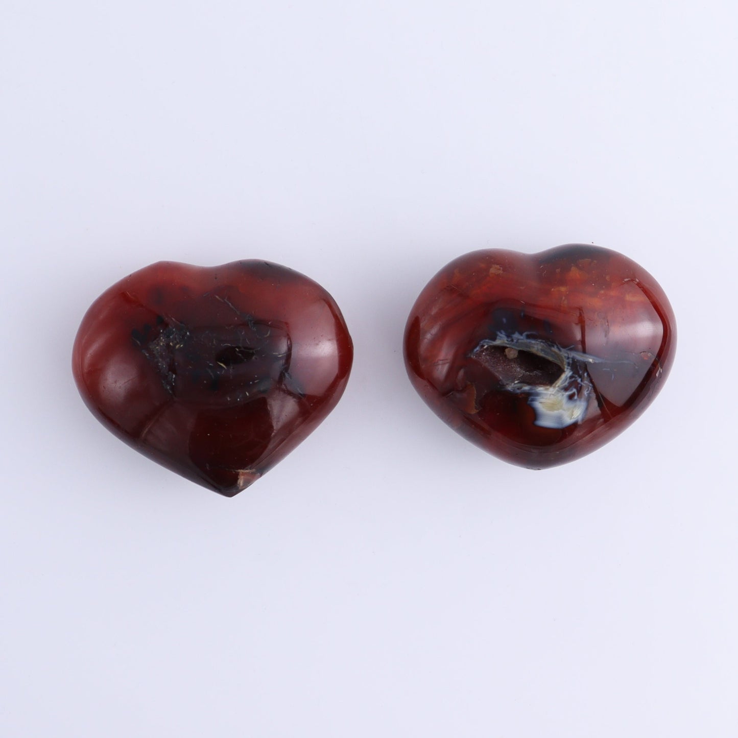 Carnelian Hearts Set of 8 - Expert Wholesale and Supplier of Wholesale Crystals & Bulk Gemstones, ["carnelian","Hearts","Madagascar"]