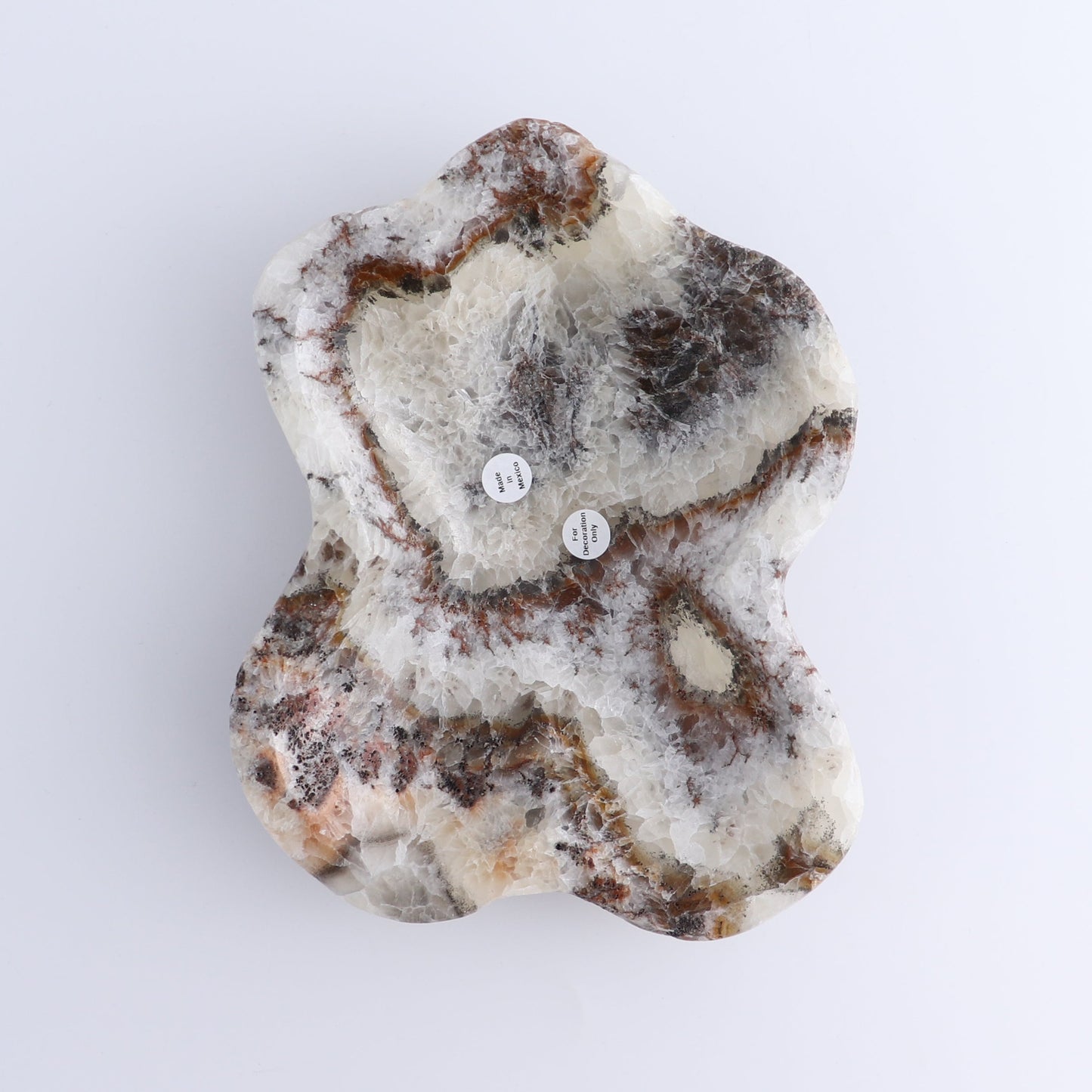 One Bowl Mexican Onyx/Calcite Splash Black & White - Expert Wholesale and Supplier of Wholesale Crystals & Bulk Gemstones, ["bowl","Calcite","Catalog Onyx","Decorative Dish","Mexico","onyx"]