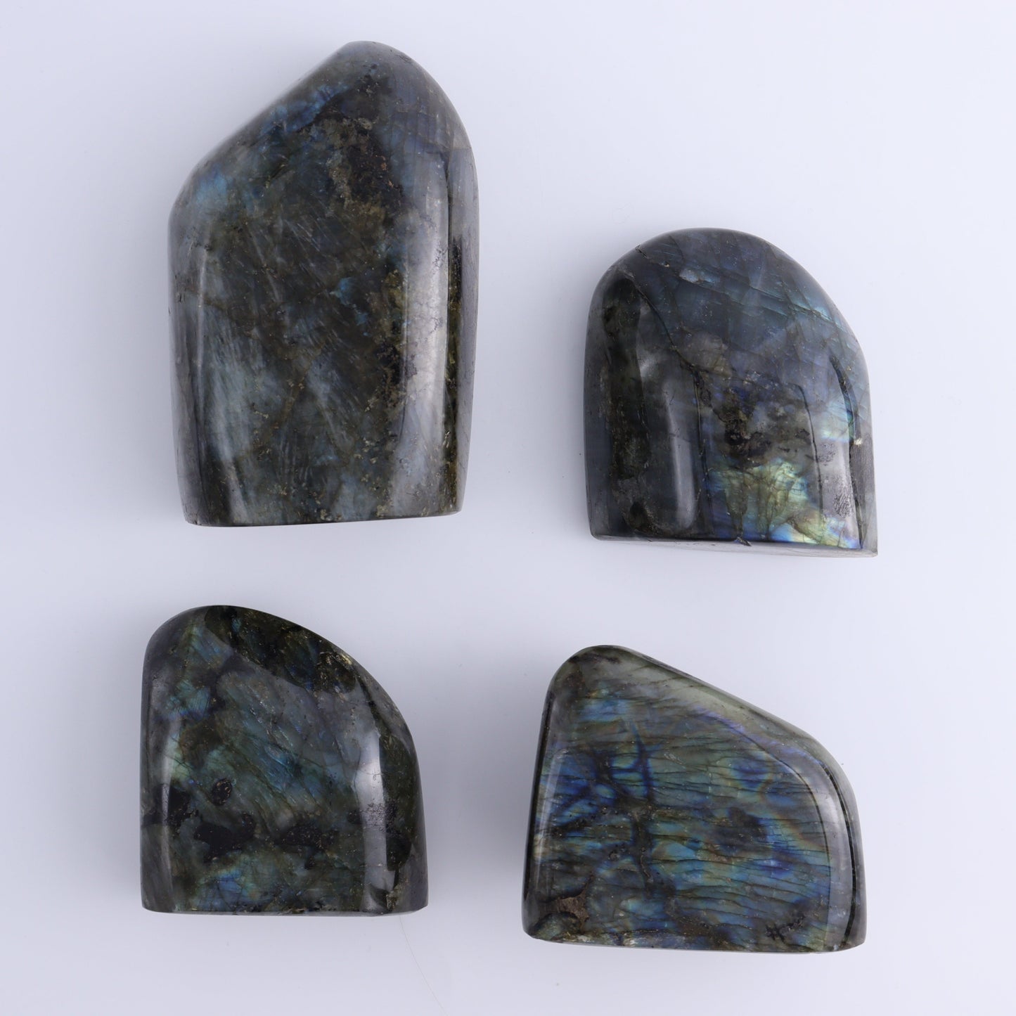 Labradorite Freeform Set of 4 - Expert Wholesale and Supplier of Wholesale Crystals & Bulk Gemstones, ["Freeforms","Labradorite","Madagascar"]