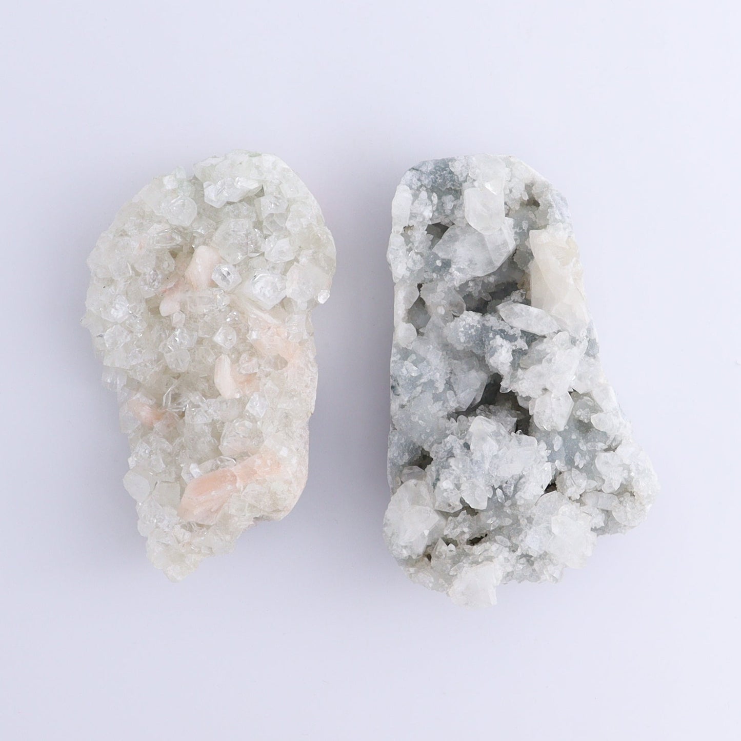 Apophyllite Clusters Set of 6 - Expert Wholesale and Supplier of Wholesale Crystals & Bulk Gemstones, ["Apophyllite","Clusters","Flats"]