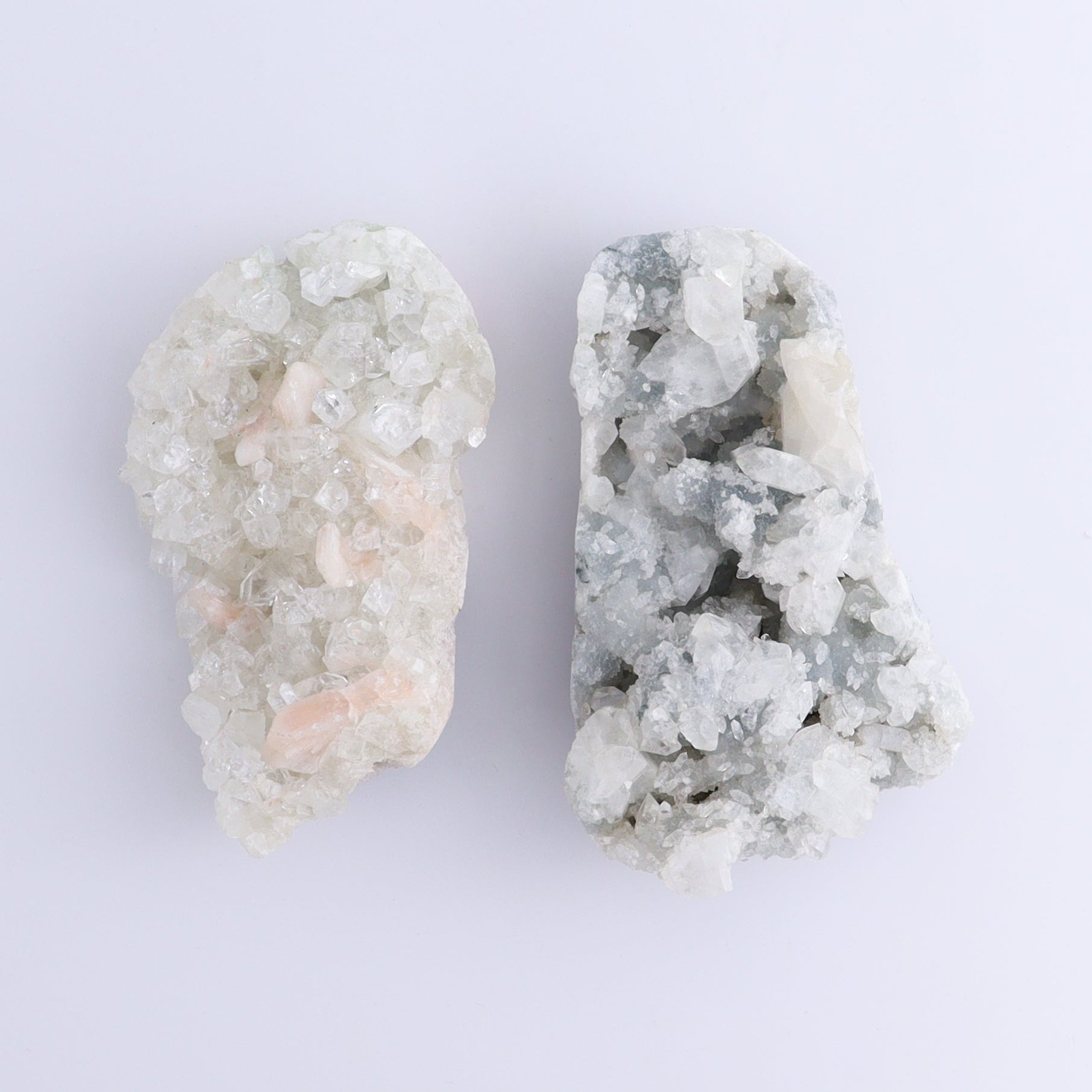 Apophyllite Clusters Set of 6 - Expert Wholesale and Supplier of Wholesale Crystals & Bulk Gemstones, ["Apophyllite","Clusters","Flats"]