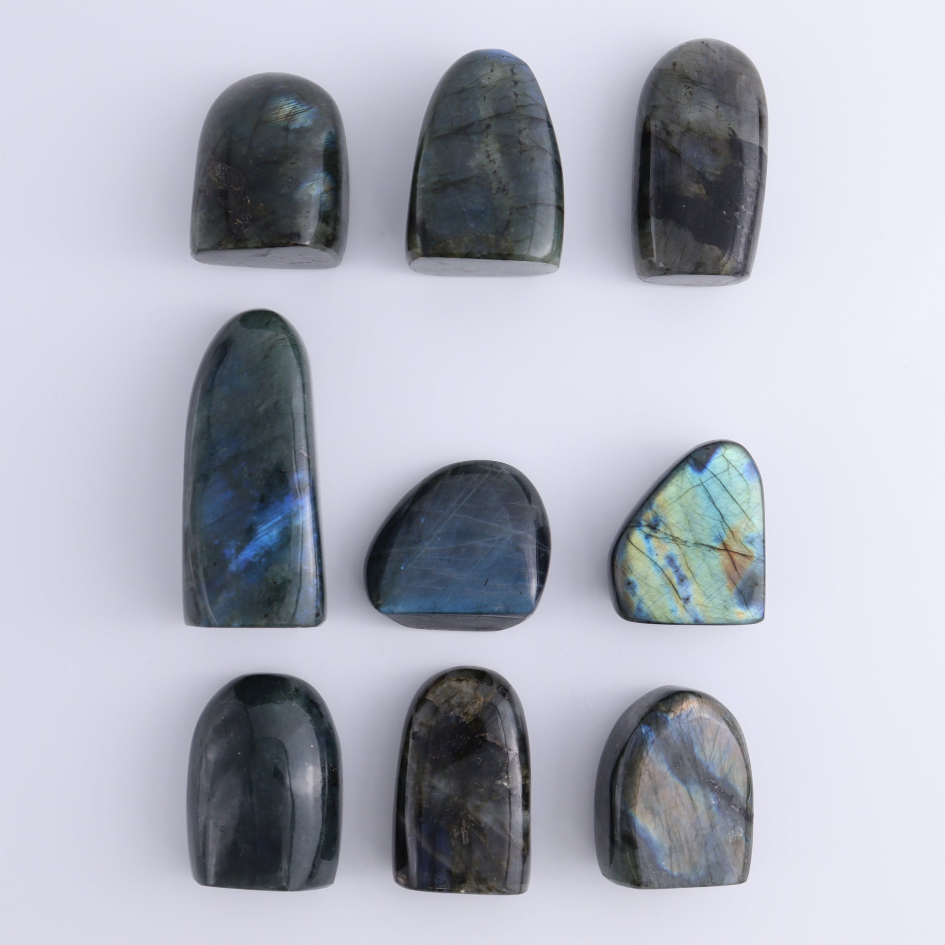 Labradorite Freeform Set of 9 - Expert Wholesale and Supplier of Wholesale Crystals & Bulk Gemstones, ["Freeforms","Labradorite","Madagascar"]