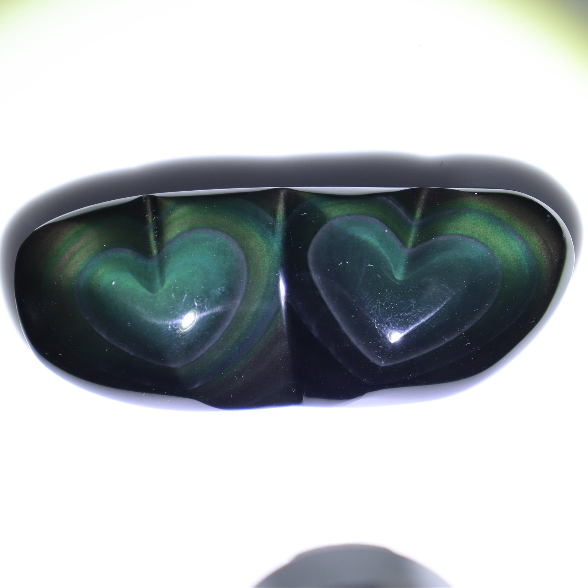 Rainbow Obsidian Heart Pairs Set of 8 - Expert Wholesale and Supplier of Wholesale Crystals & Bulk Gemstones, ["Hearts","Mexico","Rainbow Obsidian"]
