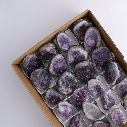 Amethyst Clusters Set of 24 - Expert Wholesale and Supplier of Wholesale Crystals & Bulk Gemstones, ["Amethyst","Clusters"]
