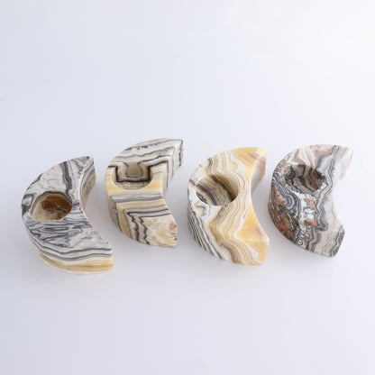Onyx Moon Candle Holders Set of 4 - Expert Wholesale and Supplier of Wholesale Crystals & Bulk Gemstones, ["Candle Holder","Mexico","moons","onyx"]
