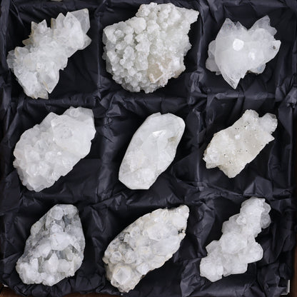 Apophyllite Clusters Flat of 12 - Expert Wholesale and Supplier of Wholesale Crystals & Bulk Gemstones, ["Apophyllite","Clusters","Flats"]