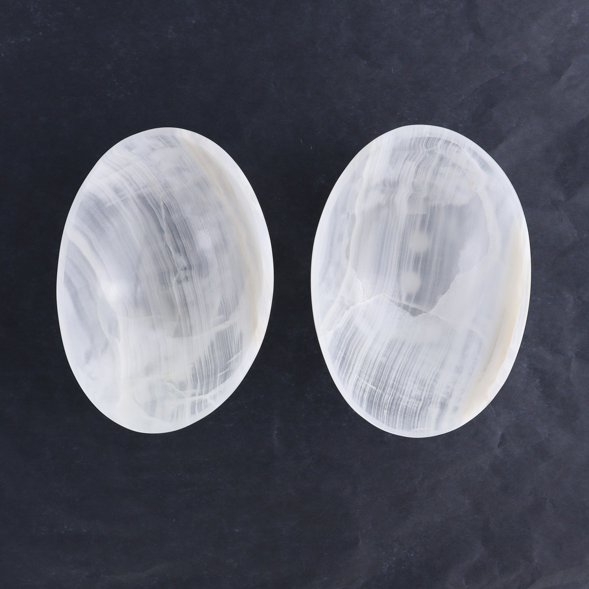 One Mexican Onyx/Calcite White Small Oval Bowl - Expert Wholesale and Supplier of Wholesale Crystals & Bulk Gemstones, ["bowl","Bowls","Calcite","Catalog Onyx","Decorative Dish","Mexico","onyx"]