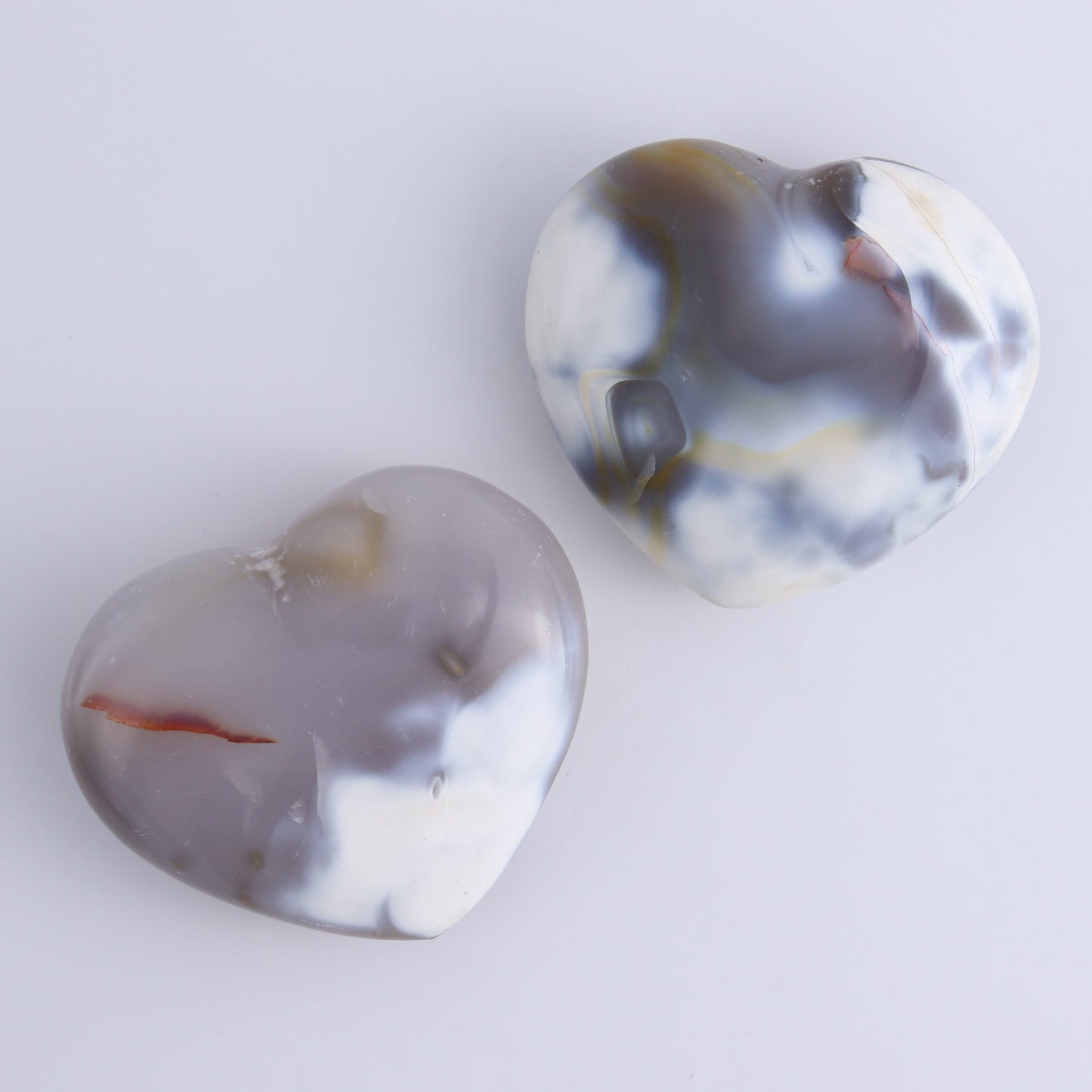 Orca Agate Hearts Set of 6 - Expert Wholesale and Supplier of Wholesale Crystals & Bulk Gemstones, ["close_30","Hearts","Madagascar","Orca Agate"]