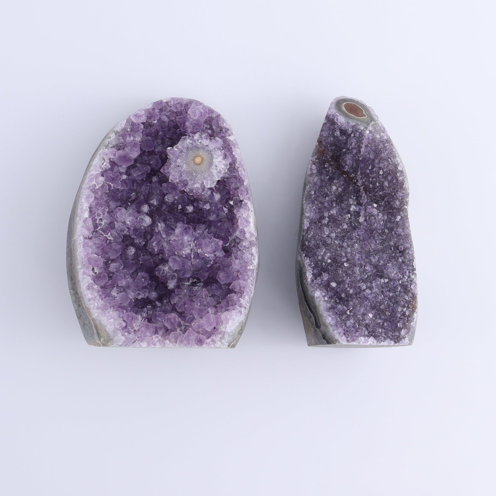 Uruguay Amethyst Cut Base Set of 4 - Expert Wholesale and Supplier of Wholesale Crystals & Bulk Gemstones, ["Amethyst","Cut Base","Uruguay"]