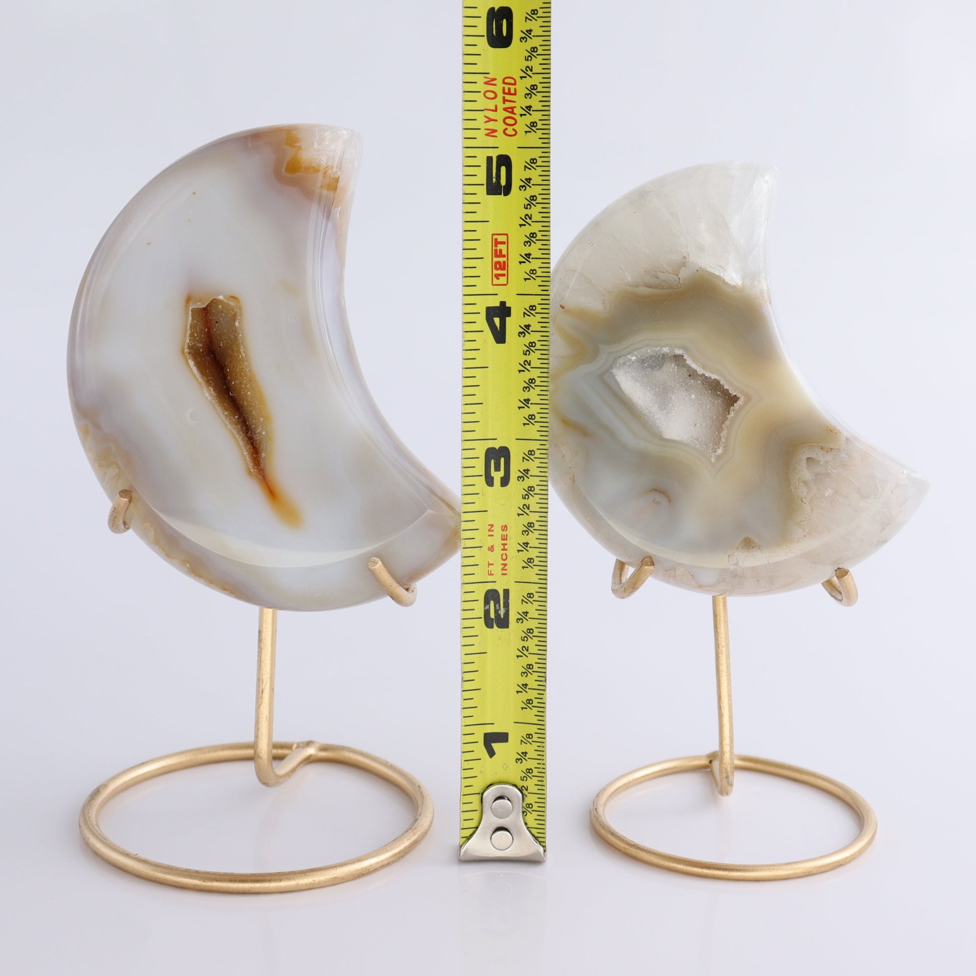 Agate Moons with Stand Set of 5 - Expert Wholesale and Supplier of Wholesale Crystals & Bulk Gemstones, ["Agate","Brazil","moons"]