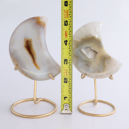 Agate Moons with Stand Set of 5 - Expert Wholesale and Supplier of Wholesale Crystals & Bulk Gemstones, ["Agate","Brazil","moons"]