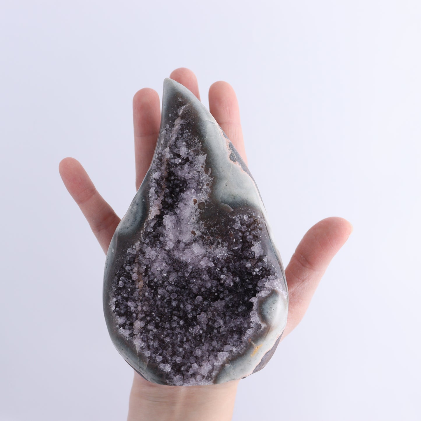Uruguay Druzy Amethyst Flames Set of 3 - Expert Wholesale and Supplier of Wholesale Crystals & Bulk Gemstones, ["Amethyst","flames","Uruguay"]