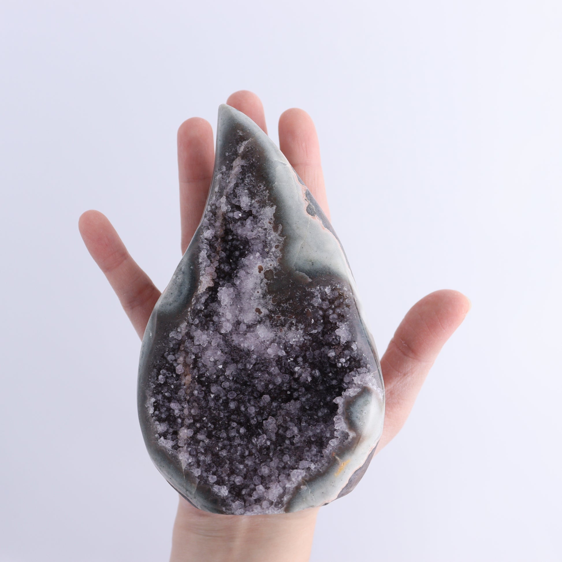 Uruguay Druzy Amethyst Flames Set of 3 - Expert Wholesale and Supplier of Wholesale Crystals & Bulk Gemstones, ["Amethyst","flames","Uruguay"]