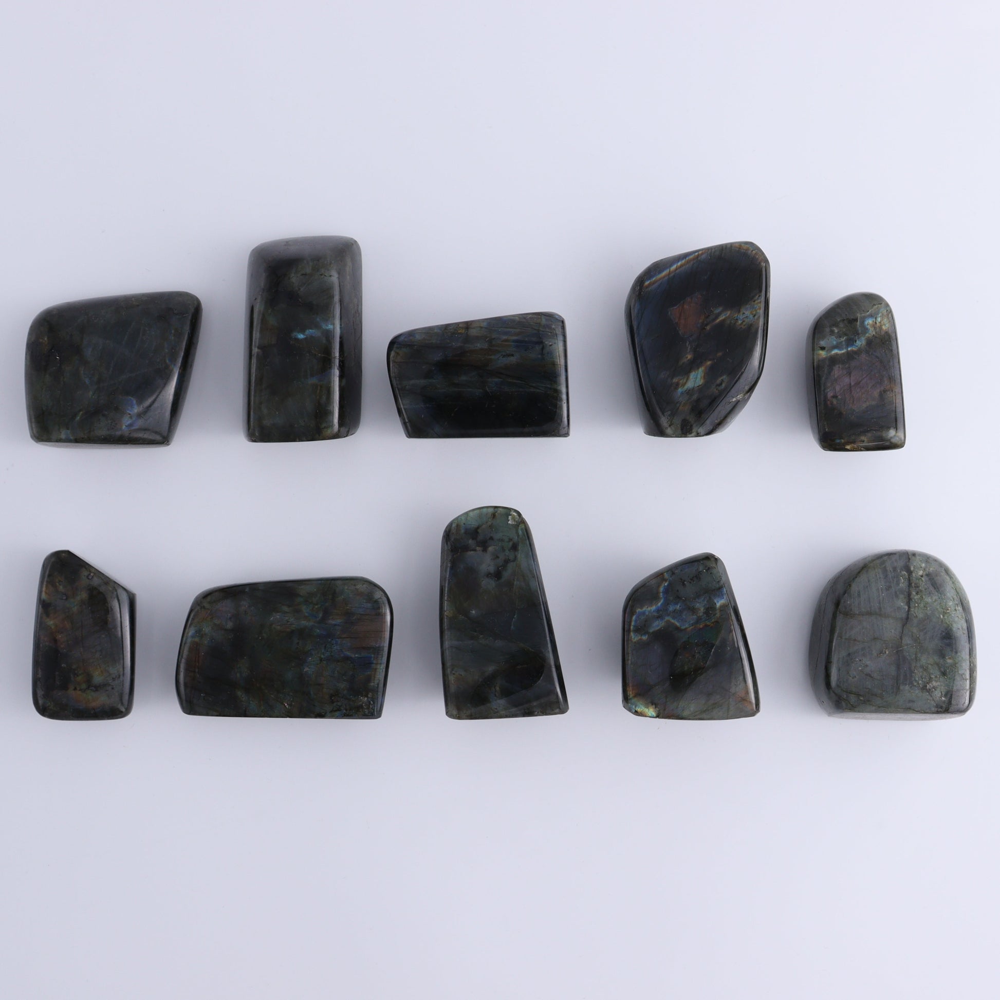 Labradorite Freeform Set of 10 - Expert Wholesale and Supplier of Wholesale Crystals & Bulk Gemstones, ["Freeforms","Labradorite","Madagascar"]