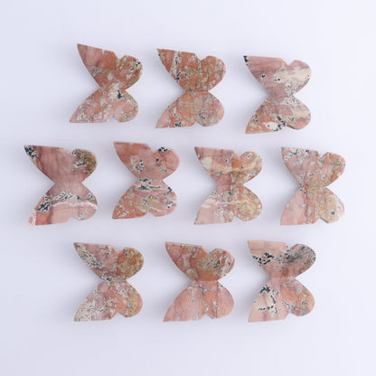 One Pink Dendritic Agate Butterfly - Expert Wholesale and Supplier of Wholesale Crystals & Bulk Gemstones, ["Agate","Butterflies","Butterfly","Pink Dendritic"]