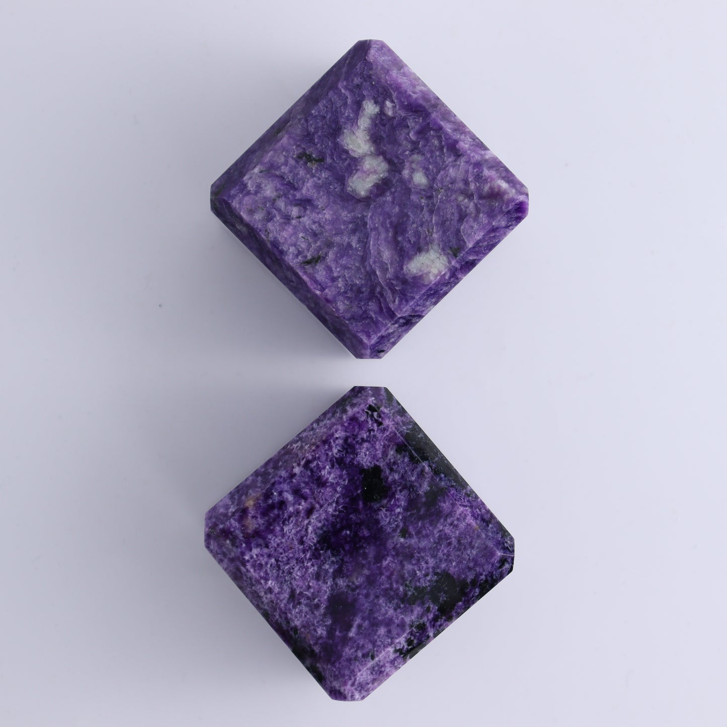 Charoite Cubes Set of 4 - Expert Wholesale and Supplier of Wholesale Crystals & Bulk Gemstones, ["Charoite","Cubes","Russia"]