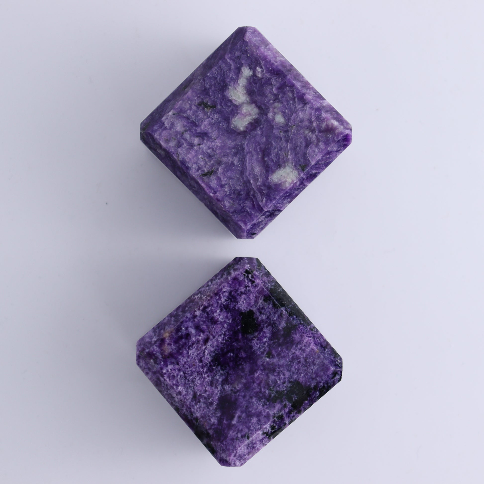 Charoite Cubes Set of 4 - Expert Wholesale and Supplier of Wholesale Crystals & Bulk Gemstones, ["Charoite","Cubes","Russia"]