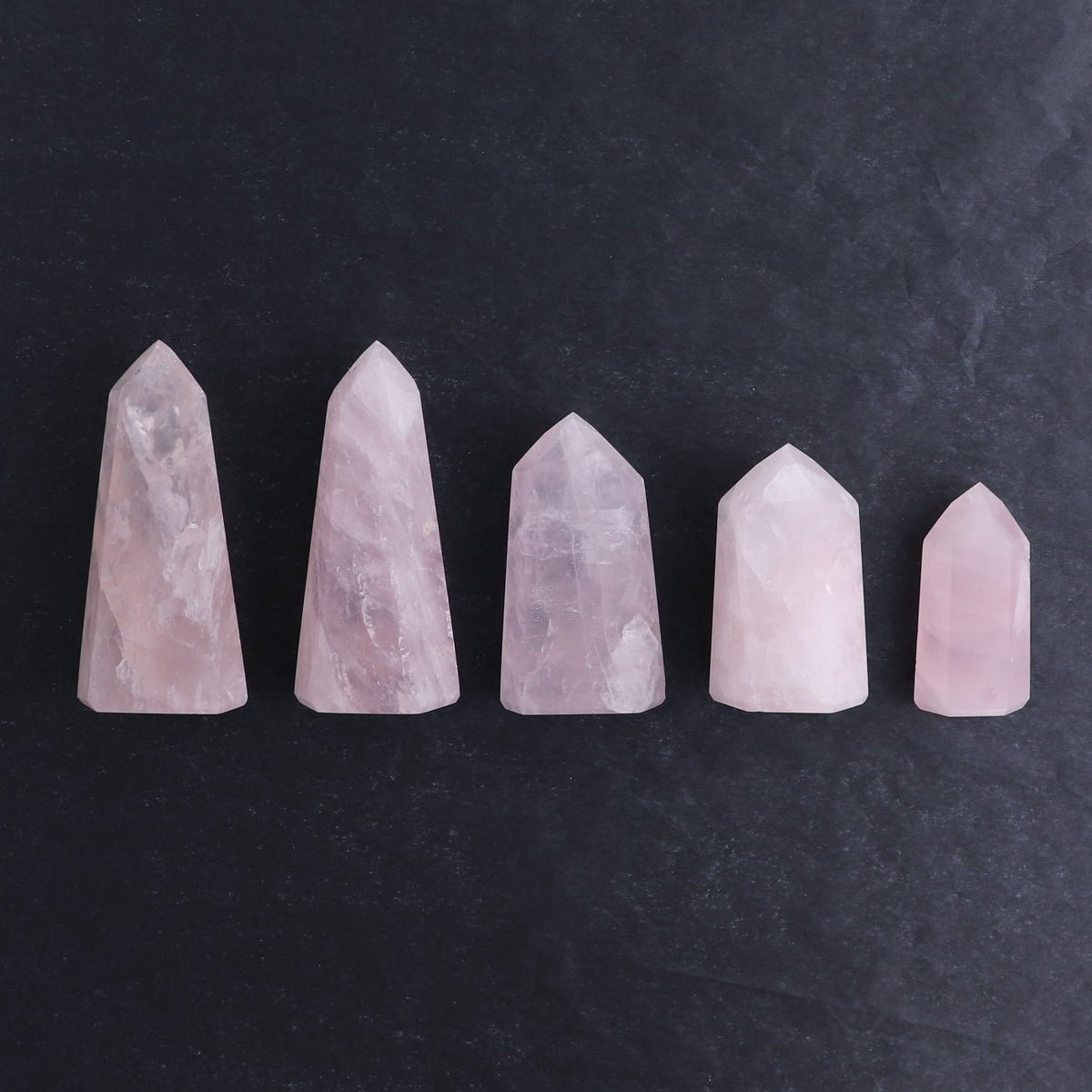 Rose Quartz Towers Set of 5