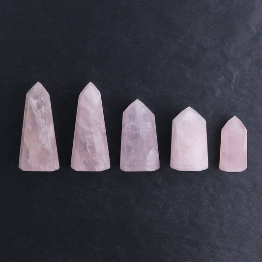 Rose Quartz Towers Set of 5