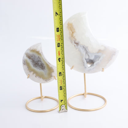Agate Moons with Stand Set of 5 - Expert Wholesale and Supplier of Wholesale Crystals & Bulk Gemstones, ["Agate","Brazil","moons"]