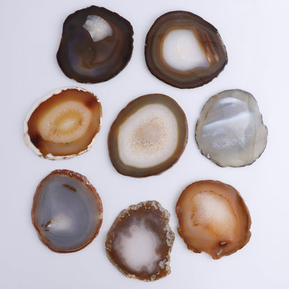 Agate Slices Set of 8 - Expert Wholesale and Supplier of Wholesale Crystals & Bulk Gemstones, ["Agate","Slices and Slabs"]