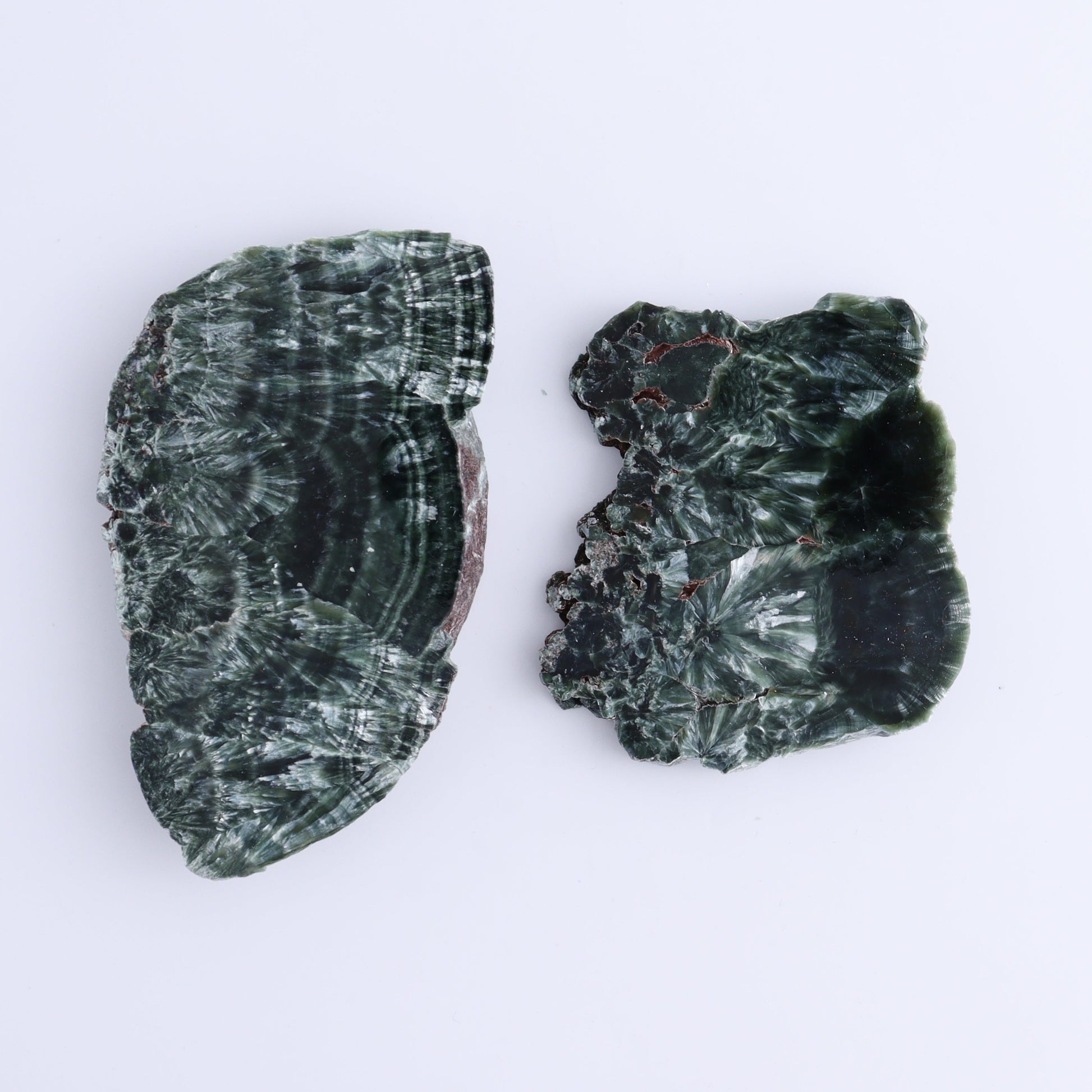 Seraphinite Slices Set of 6 - Expert Wholesale and Supplier of Wholesale Crystals & Bulk Gemstones, ["Russia","Seraphinite","Slices and Slabs"]