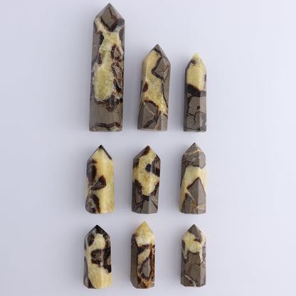 Septarian Towers Set of 9 - Expert Wholesale and Supplier of Wholesale Crystals & Bulk Gemstones, ["Madagascar","Septarian","Towers"]