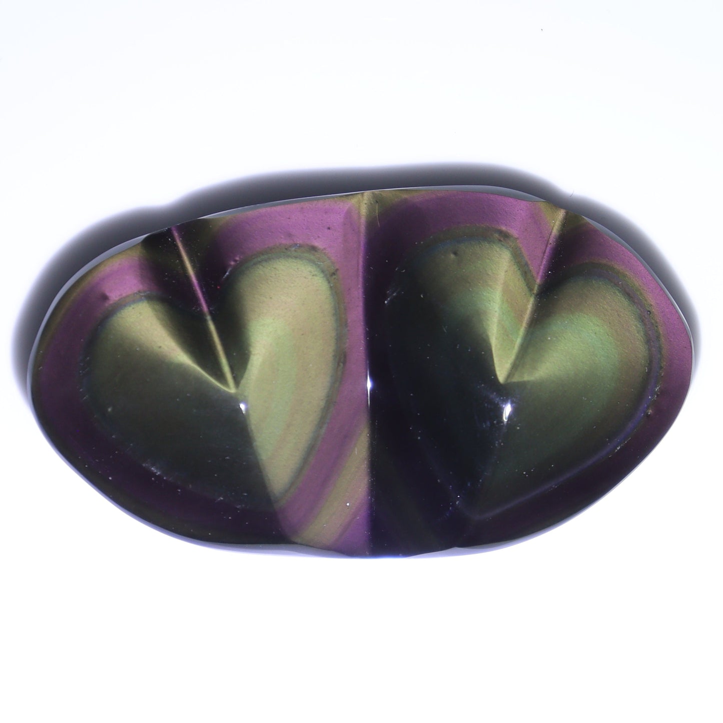 Rainbow Obsidian Heart Pairs Set of 8 - Expert Wholesale and Supplier of Wholesale Crystals & Bulk Gemstones, ["Hearts","Mexico","Rainbow Obsidian"]