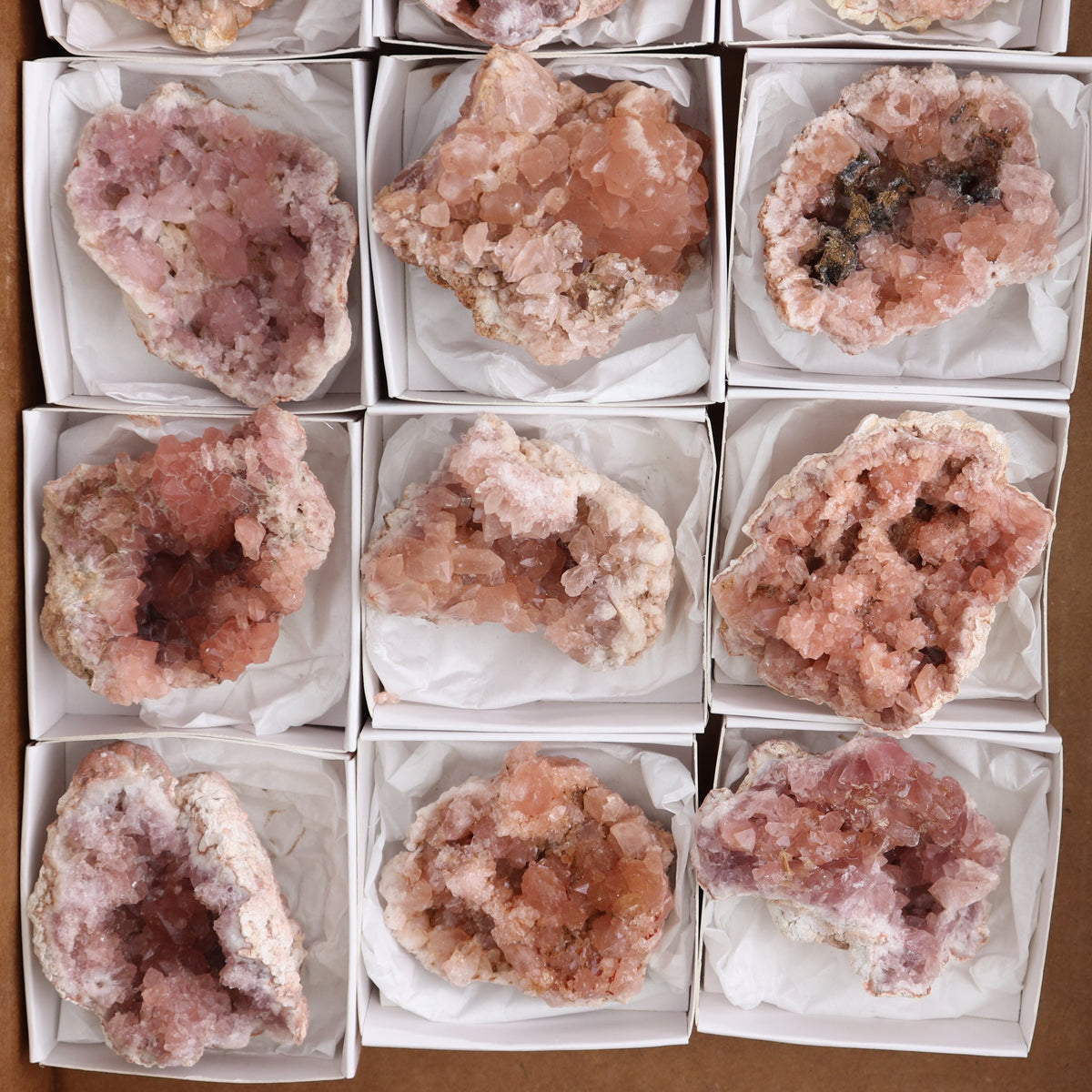 Pink Amethyst Geodes Set of 12
