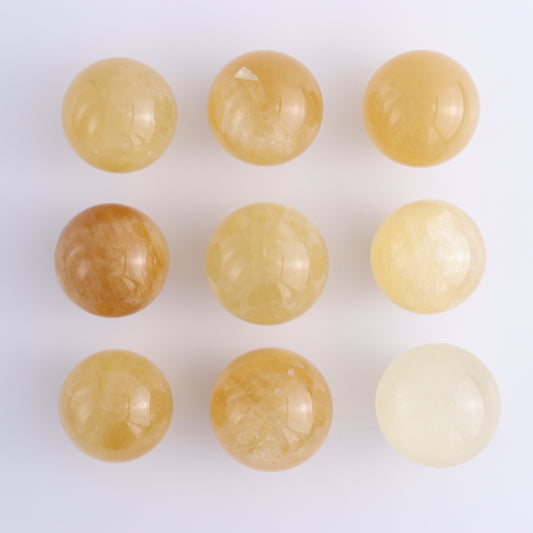 Calcite Spheres Set of 9